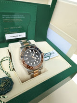 Rolex GMT-Master II 40mm Rootbeer Black Dial Two-Tone Rose Gold Watch 126711CHNR