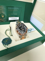 Rolex GMT-Master II 40mm Rootbeer Black Dial Two-Tone Rose Gold Watch 126711CHNR