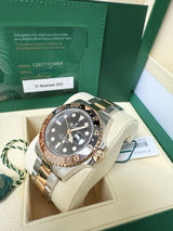 Rolex GMT-Master II 40mm Rootbeer Black Dial Two-Tone Rose Gold Watch 126711CHNR