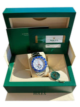 Rolex Yacht-Master II 44mm Mercedes Hands Steel Blue Ceramic Bezel Watch 116680