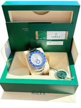 Rolex Yacht-Master II 44mm Mercedes Hands Steel Blue Ceramic Bezel Watch 116680