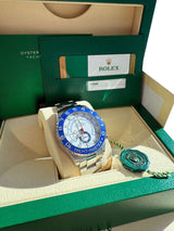 Rolex Yacht-Master II 44mm Mercedes Hands Steel Blue Ceramic Bezel Watch 116680