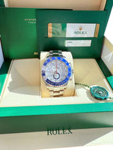 Rolex Yacht-Master II 44mm Mercedes Hands Steel Blue Ceramic Bezel Watch 116680