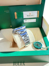 Rolex Yacht-Master II 44mm Mercedes Hands Steel Blue Ceramic Bezel Watch 116680