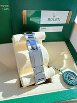Rolex Yacht-Master II 44mm Mercedes Hands Steel Blue Ceramic Bezel Watch 116680