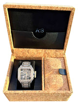 Cartier Santos De Cartier Skeleton Iced Out Two-Tone VVS Clariry Watch WHSA0015