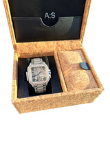 Cartier Santos De Cartier Skeleton Iced Out Two-Tone VVS Clariry Watch WHSA0015