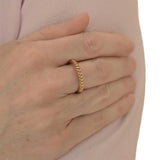 Damiani 18K Rose Gold Band Ring Timeless Italian Elegance 6.5 Size