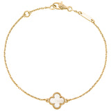 Van Cleef & Arpels Sweet Alhambra Mother Of Pearl Bracelet In 18K Yellow Gold