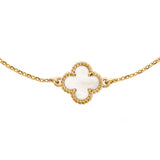 Van Cleef & Arpels Sweet Alhambra Mother Of Pearl Bracelet In 18K Yellow Gold