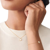 Van Cleef & Arpels Sweet Alhambra Mother Of Pearl Bracelet In 18K Yellow Gold