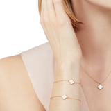 Van Cleef & Arpels Sweet Alhambra Mother Of Pearl Bracelet In 18K Yellow Gold