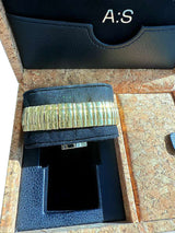 Piaget Tanagra Diamond Blue Dial Diamond Bezel Yellow Gold Watch 17041 M 401D