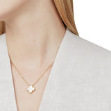 Van Cleef & Arpels Vintage Alhambra Pendant Mother of Pearl Stone 18K Gold