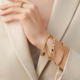 Van Cleef & Arpels Perlee Sweet Clovers Bracelet Small Model 18K Yellow Gold