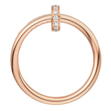 Cartier Juste Un Clou 0.08ct 14 Brilliant Double Diamonds Ring Rose Gold