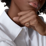 Cartier Juste Un Clou 0.08ct 14 Brilliant Double Diamonds Ring Rose Gold