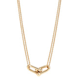 Tiffany & Co HardWear Large Double Link Pendant 18K Yellow Gold