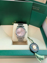 Rolex Oyster Perpetual 34mm Pink Dial Stainless Steel Men's Watch 124200