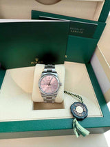 Rolex Oyster Perpetual 34mm Pink Dial Stainless Steel Men's Watch 124200