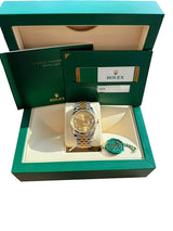 Rolex Datejust 36mm Champagne Diamond Dial Steel Gold Jubilee Watch 126233