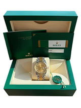 Rolex Datejust 36mm Champagne Diamond Dial Steel Gold Jubilee Watch 126233