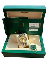 Rolex Datejust 36mm Champagne Diamond Dial Steel Gold Jubilee Watch 126233