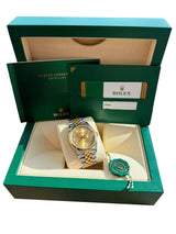 Rolex Datejust 36mm Champagne Diamond Dial Steel Gold Jubilee Watch 126233