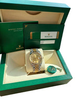 Rolex Datejust 36mm Champagne Diamond Dial Steel Gold Jubilee Watch 126233