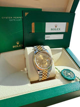 Rolex Datejust 36mm Champagne Diamond Dial Steel Gold Jubilee Watch 126233