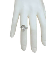 GIA Certified 4.00ct Pear-Shape With Baguette Diamond Platinum Engagement Ring