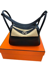 Hermes Lindy 26 Black Clemence Leather with Palladium Hardware Handbag
