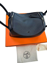 Hermes Lindy 26 Black Clemence Leather with Palladium Hardware Handbag