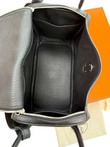 Hermes Lindy 26 Black Clemence Leather with Palladium Hardware Handbag