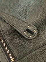 Hermes Lindy 26 Black Clemence Leather with Palladium Hardware Handbag