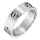 Cartier Love Ring Classic Model In Platinum Size 58
