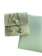 Van Cleef & Arpels Vintage Alhambra MOP Diamond Pendant Holiday Limited Edition