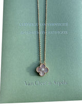Van Cleef & Arpels Vintage Alhambra MOP Diamond Pendant Holiday Limited Edition