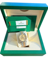 Rolex Datejust 36mm Champagne Diamond Dial Steel Gold Jubilee Watch 126233