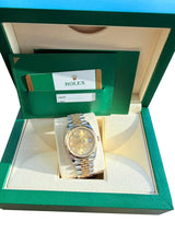 Rolex Datejust 36mm Champagne Diamond Dial Steel Gold Jubilee Watch 126233