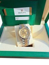 Rolex Datejust 36mm Champagne Diamond Dial Steel Gold Jubilee Watch 126233