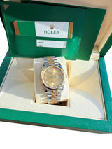 Rolex Datejust 36mm Champagne Diamond Dial Steel Gold Jubilee Watch 126233