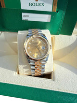 Rolex Datejust 36mm Champagne Diamond Dial Steel Gold Jubilee Watch 126233