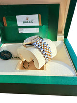 Rolex Datejust 36mm Champagne Diamond Dial Steel Gold Jubilee Watch 126233