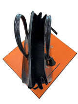 Hermes Birkin 35 Black Shiny Porosus Crocodile Palladium Hardware Handbag