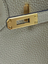 Hermes Birkin 25 Gris Tourterelle Togo Leather With Gold Hardware Handbag