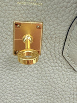 Hermes Birkin 25 Gris Tourterelle Togo Leather With Gold Hardware Handbag