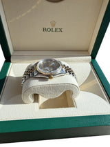 Rolex Datejust 36mm Grey Dial Gold Steel Jubilee Bracelet Men's Watch 16233