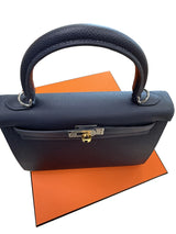 Hermès Kelly Sellier 25 Ardoise Epsom Leather Electrum Hardware Handbag