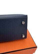 Hermès Kelly Sellier 25 Ardoise Epsom Leather Electrum Hardware Handbag